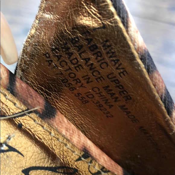 Leopard print peep toe wedge cork heel - Picture 6 of 7